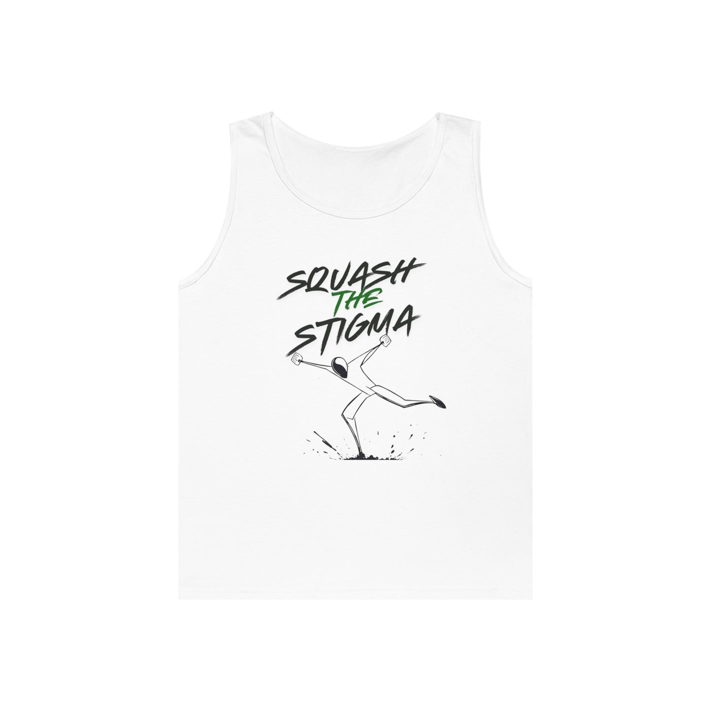 Copy of Squash The Stigma. Mental Health Awareness Unisex Heavy Cotton Tank Top