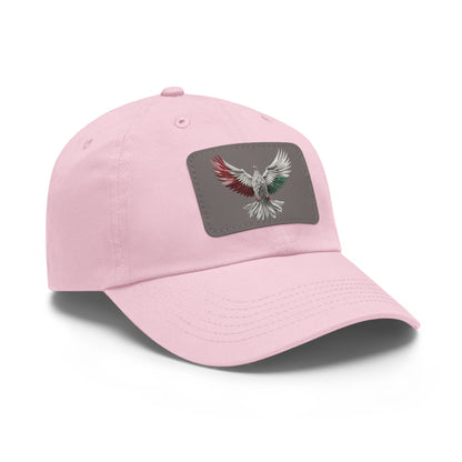 Dad Hat with Leather Patch, Unisex, free bird, Palestine, Resist, Arabic, Support the Cause in Style, Keffiyeh, Resistance, Free Palestine