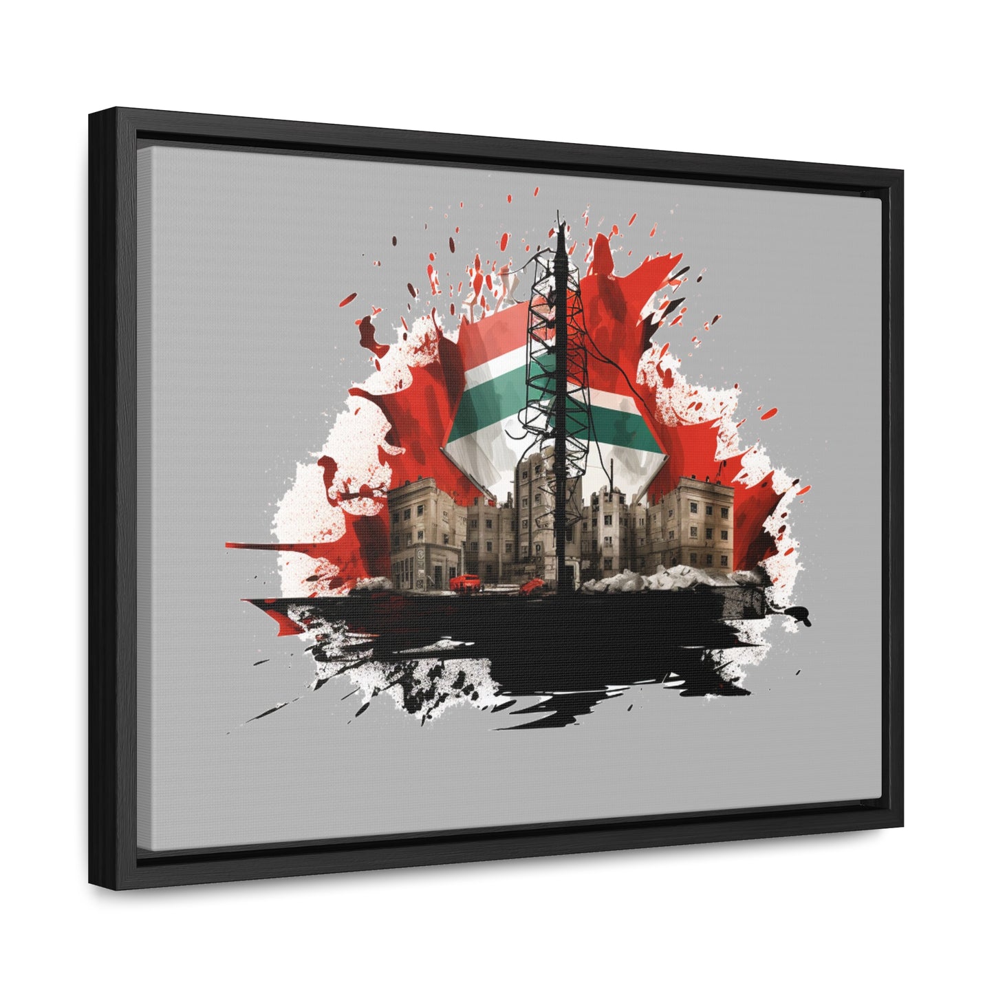 Canvas Wraps, Horizontal Frame, Palestine, Resist, Support the Cause in Style, Keffiyeh, Resistance, Free Palestine, Gaza, Palestine art