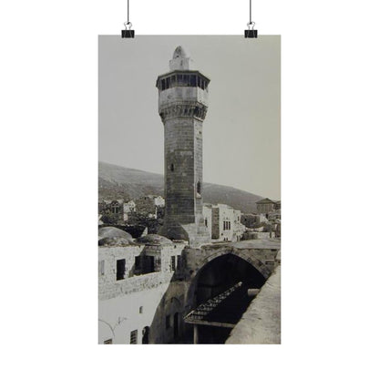 Palestine's Great Mosque of Nablus Vintage photo Matte Vertical Posters