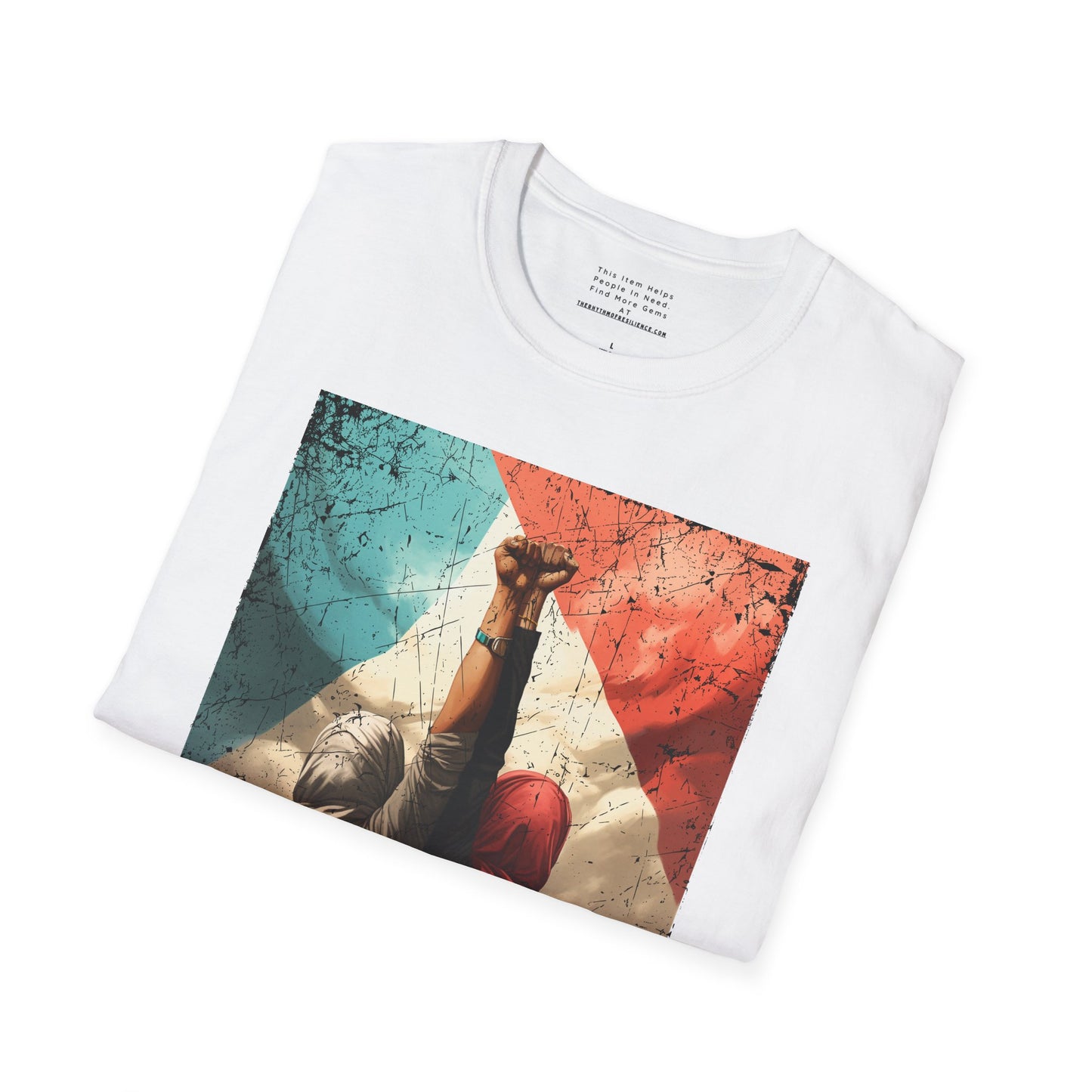Unisex Softstyle Tee" we wont be silent", free Palestine, Support, solidarity,Palestinian, Stand With Palestine, Arabic writing, Resistance