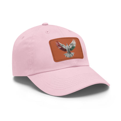 Dad Hat with Leather Patch, Unisex, free bird, Palestine, Resist, Arabic, Support the Cause in Style, Keffiyeh, Resistance, Free Palestine