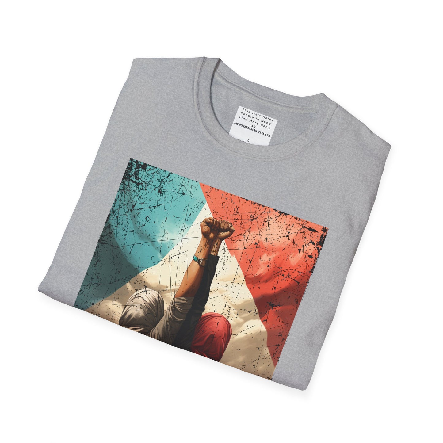 Unisex Softstyle Tee" we wont be silent", free Palestine, Support, solidarity,Palestinian, Stand With Palestine, Arabic writing, Resistance