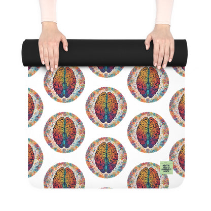 Neurodivergent Rubber Yoga Mat: Vibrant Brain Patterns for Mindful Movement