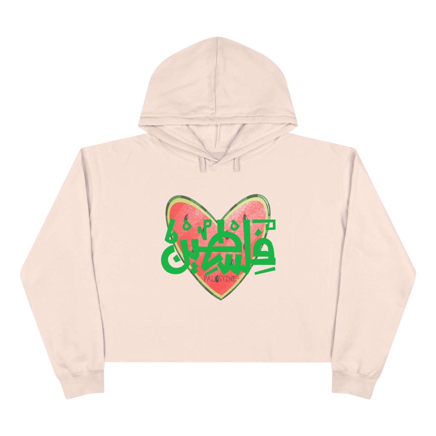 watermelon love Palestine Spring Crop Hoodie, watermelon