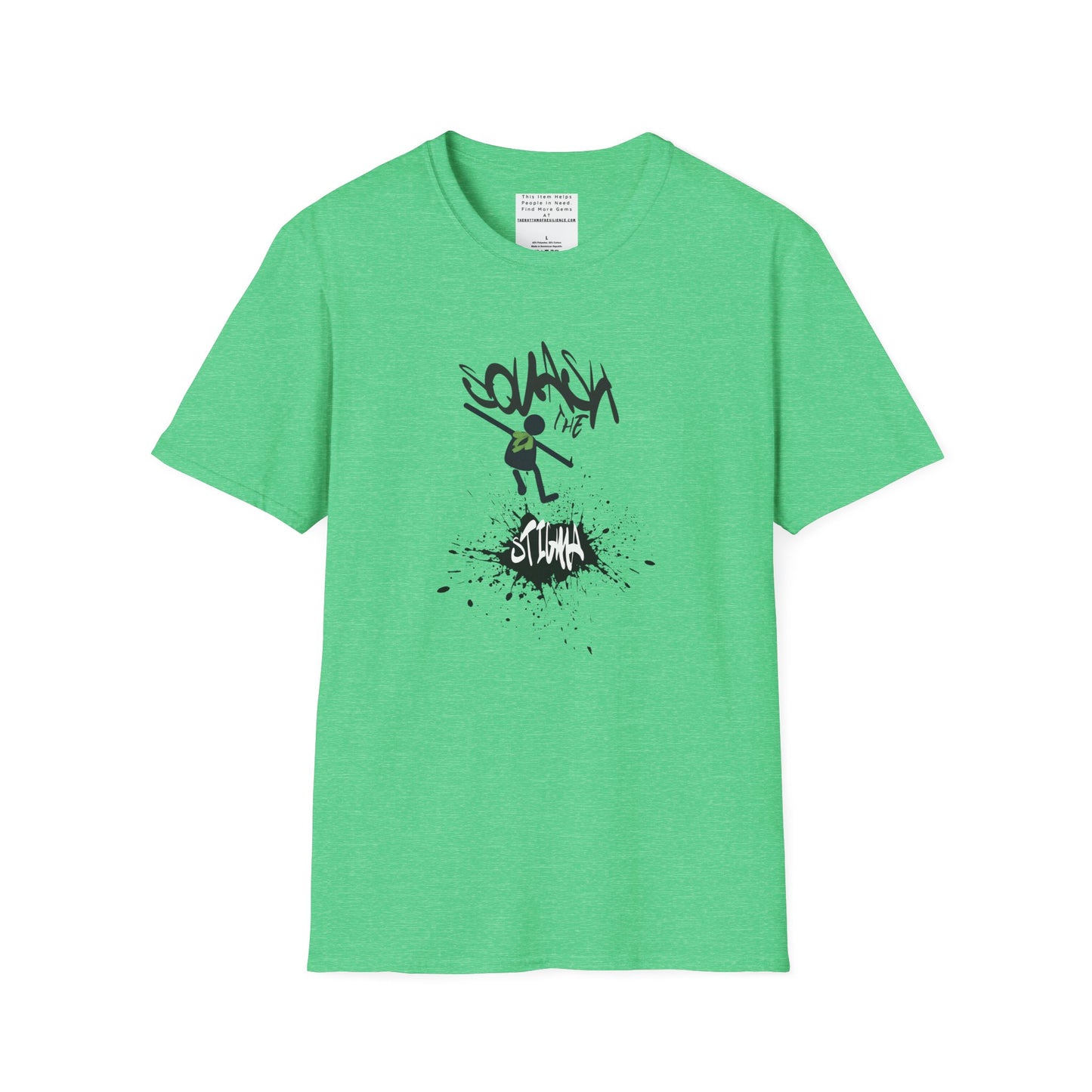 Squash The Stigma. Mental Health Awareness Unisex Softstyle T-Shirt