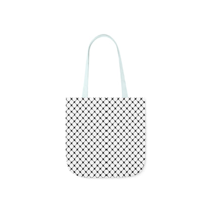 Black and white Kufiyah keffiyeh print Canvas Tote Bag, 5-Color Straps