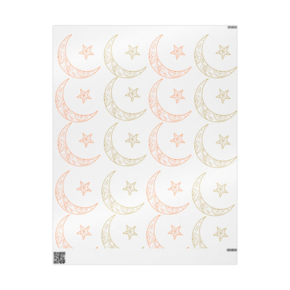 Wrapping Papers, Ramadan gift, Eid gift, holiday gift, Arabic, Islam, gift wrap, white