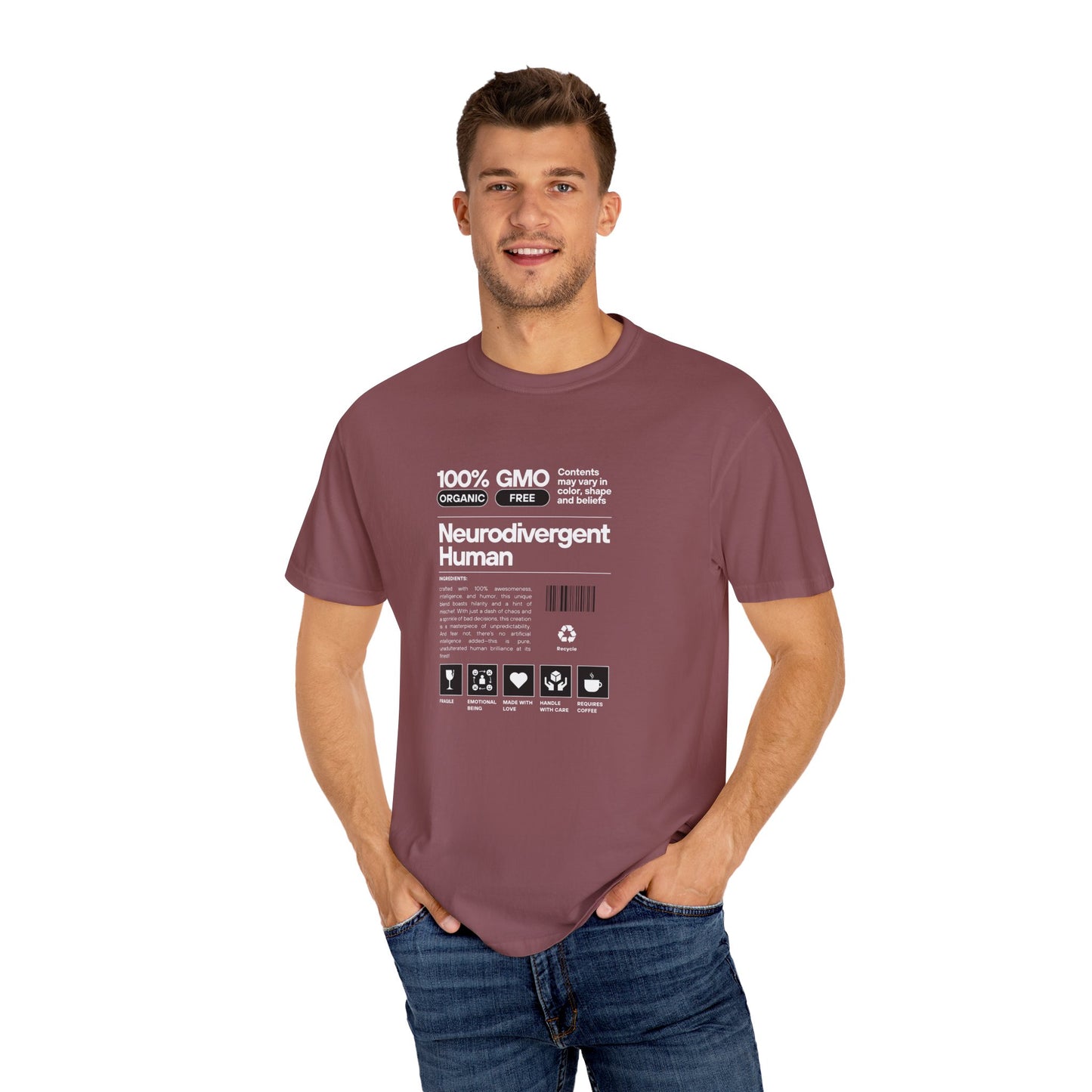 Neurodivergent Human Unisex Garment-Dyed T-shirt