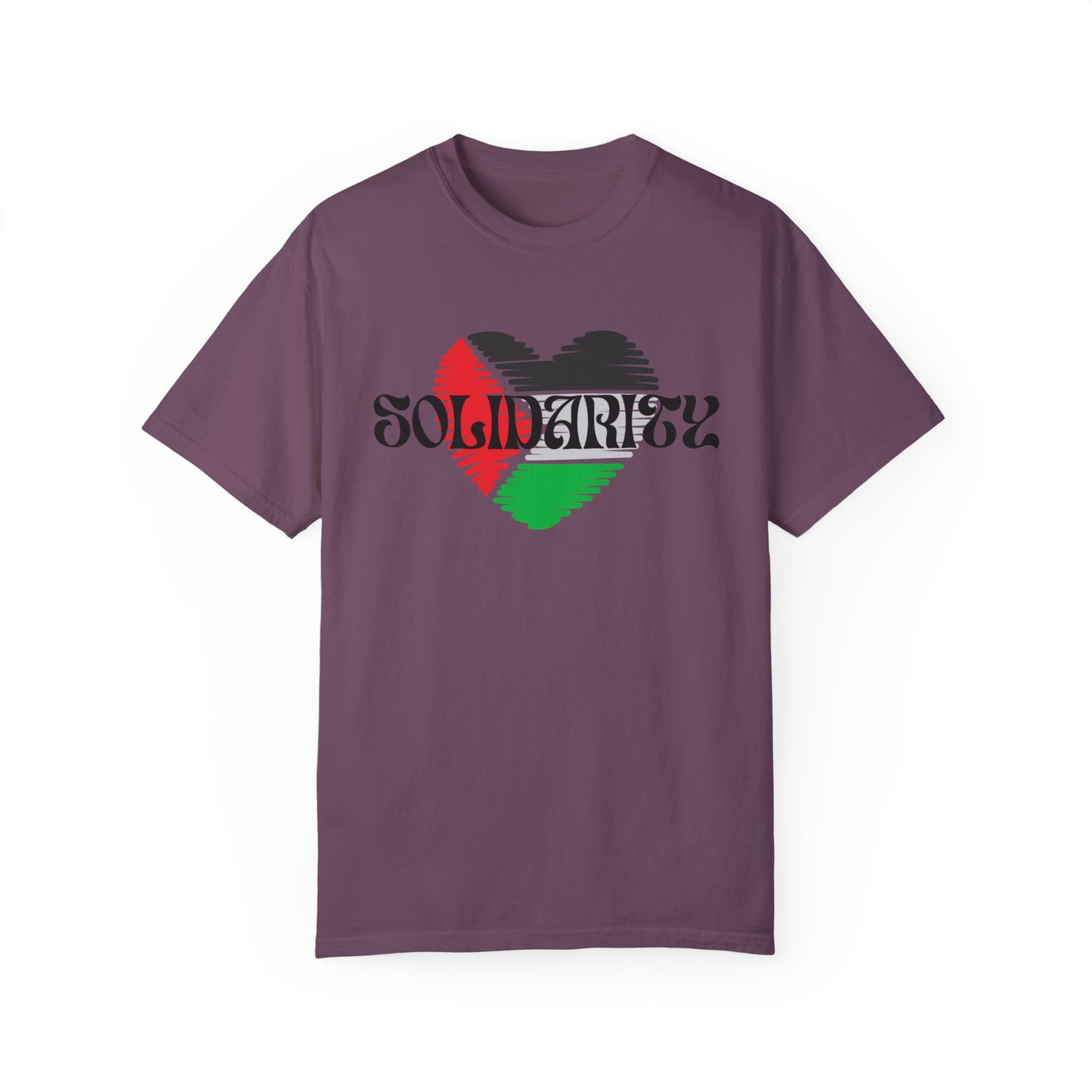 Palestine Spring Unisex heart flag solidarity Garment-Dyed solidarity T-shirt