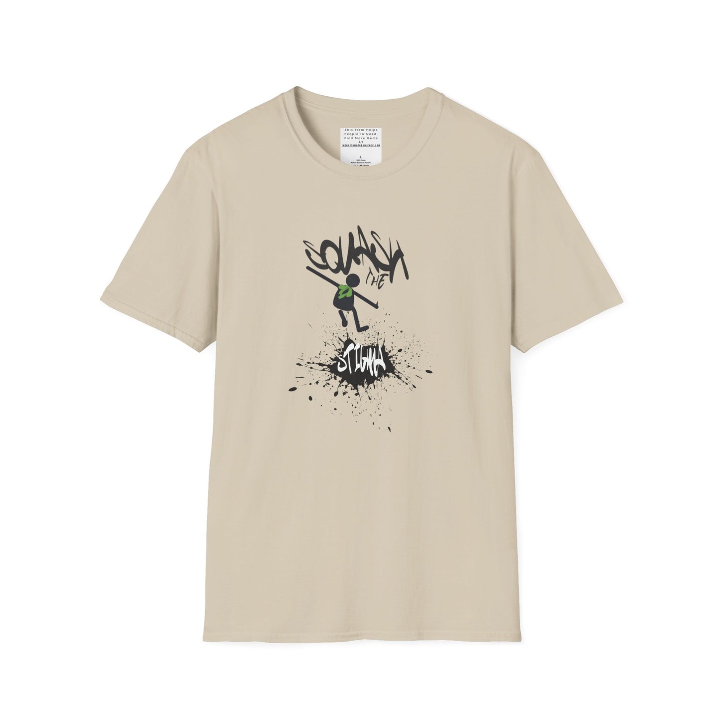 Squash The Stigma. Mental Health Awareness Unisex Softstyle T-Shirt