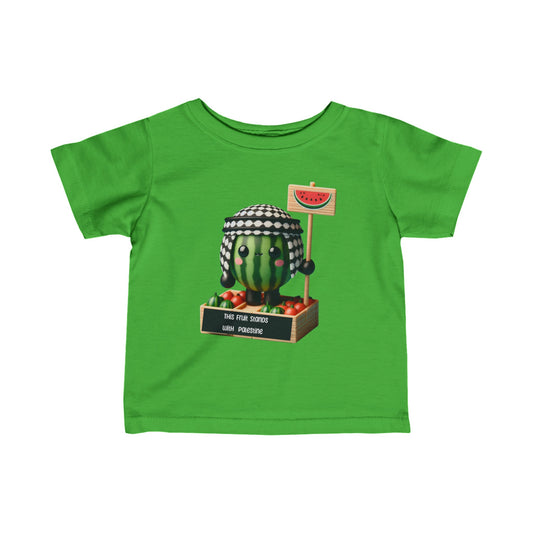 this fruit stands with Palestine watermelon Infant Fine Jersey Tee