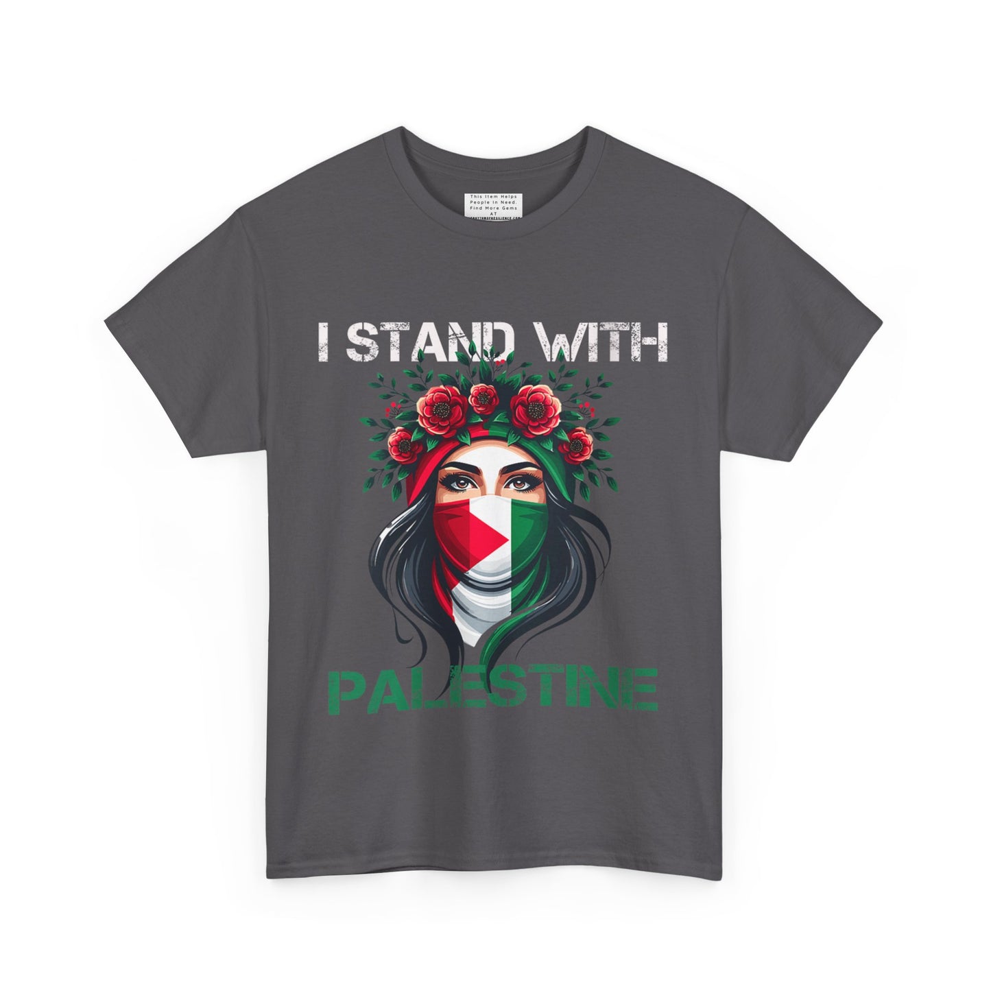 Unisex Heavy Cotton Tee, Palestine Flag, Resist, Arabic, Support the Cause in Style, Kuffiyeh, Keffiyeh, Resistance, Free Palestine, Gaza