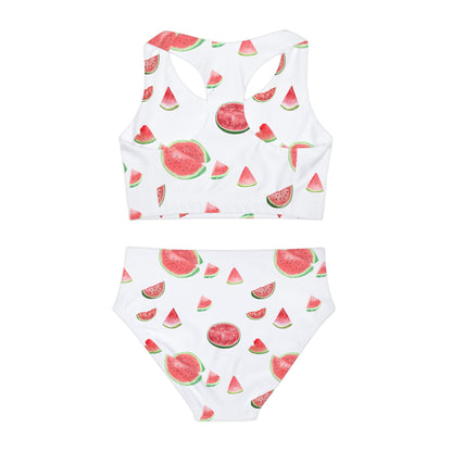 WATERMELON PRINT Girls Two Piece Swimsuit (AOP)