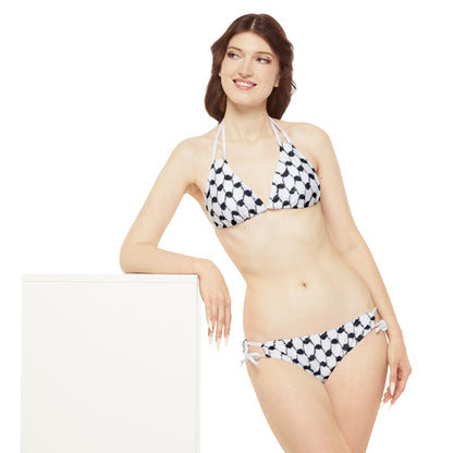 Kuffiyeh Strappy Bikini Set (AOP)