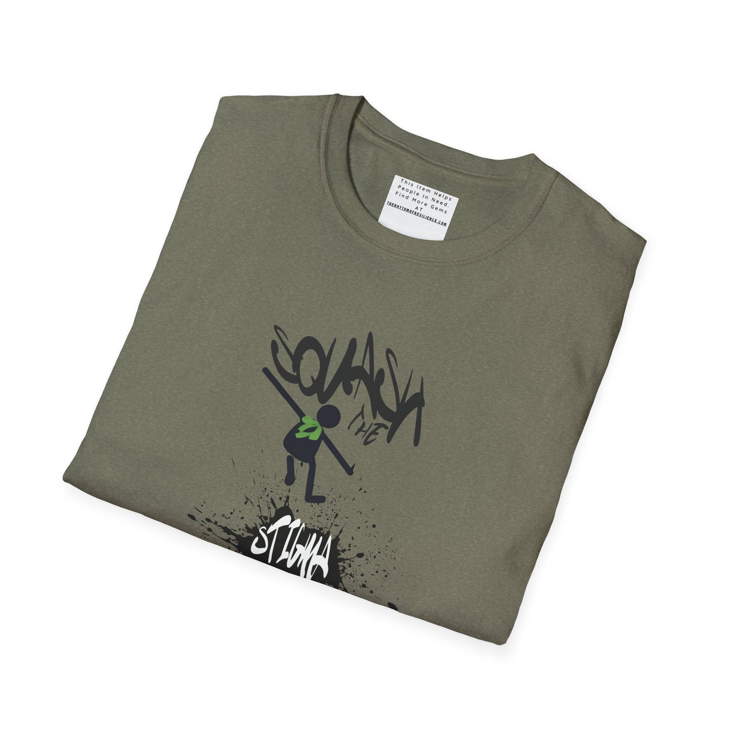 Squash The Stigma. Mental Health Awareness Unisex Softstyle T-Shirt