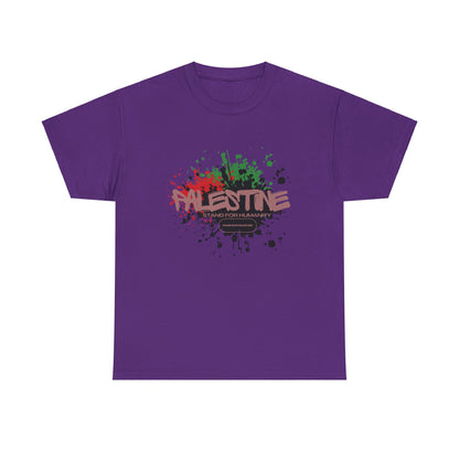 Unisex  Palestine Spring Splatter Heavy Cotton Tee