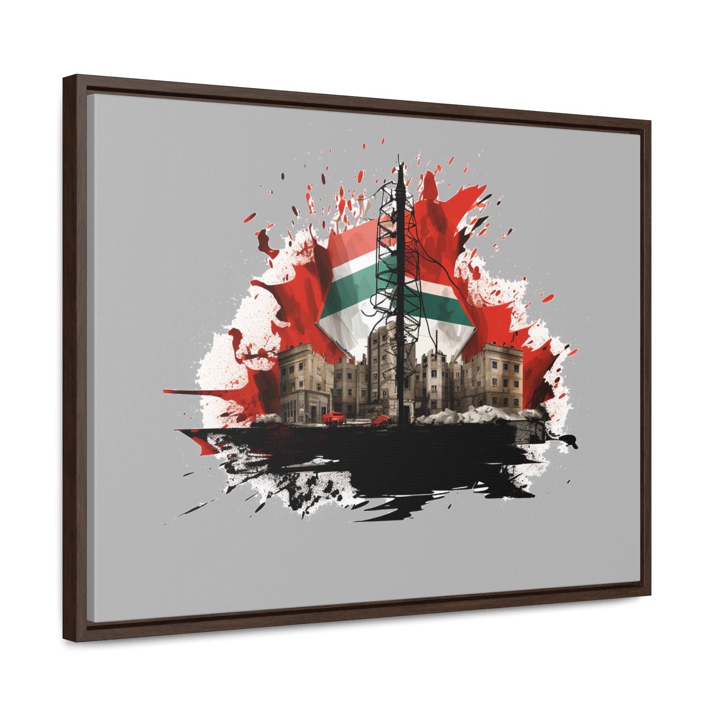 Canvas Wraps, Horizontal Frame, Palestine, Resist, Support the Cause in Style, Keffiyeh, Resistance, Free Palestine, Gaza, Palestine art