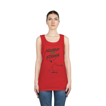 Copy of Squash The Stigma. Mental Health Awareness Unisex Heavy Cotton Tank Top