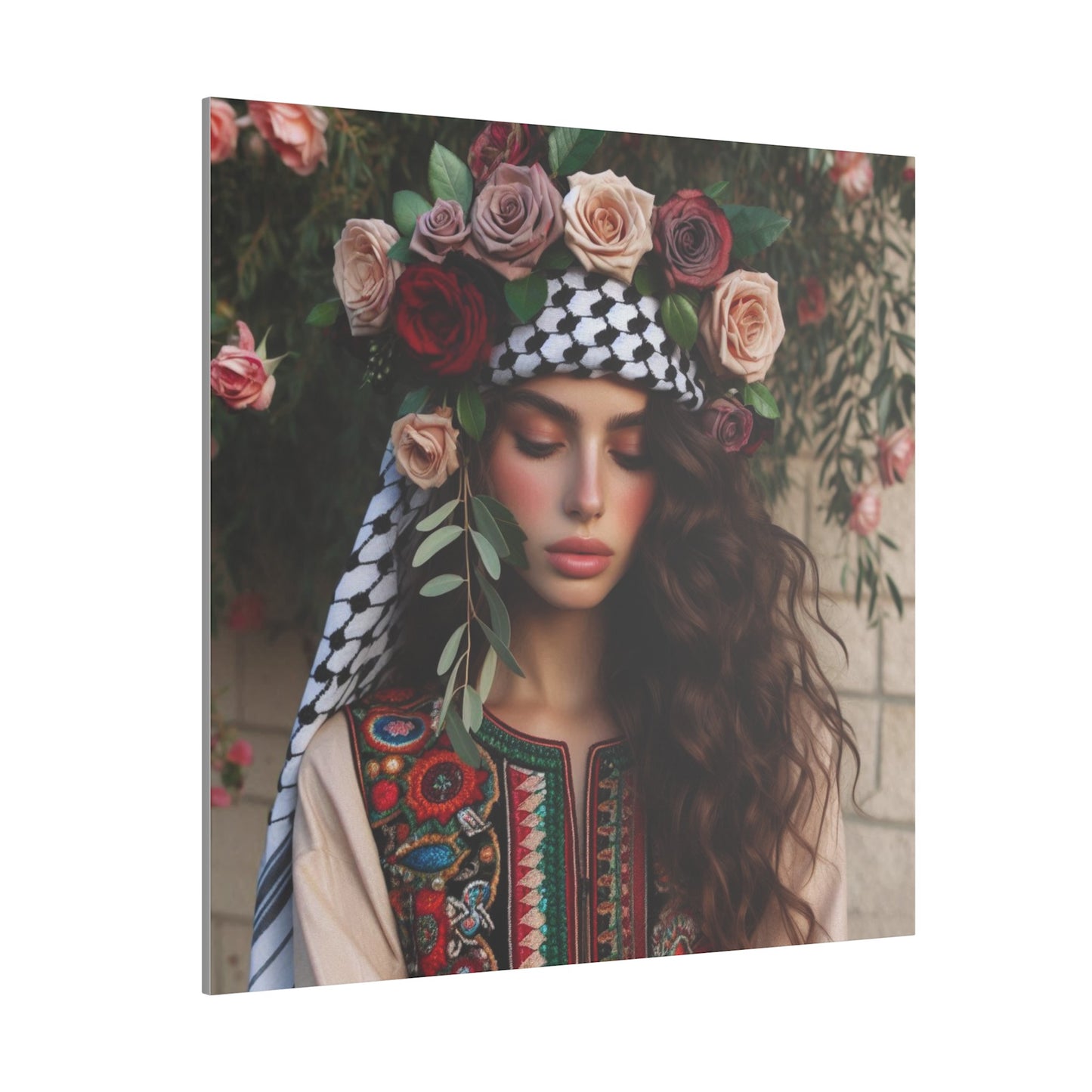 Giclée Print Canvas set of rose girl