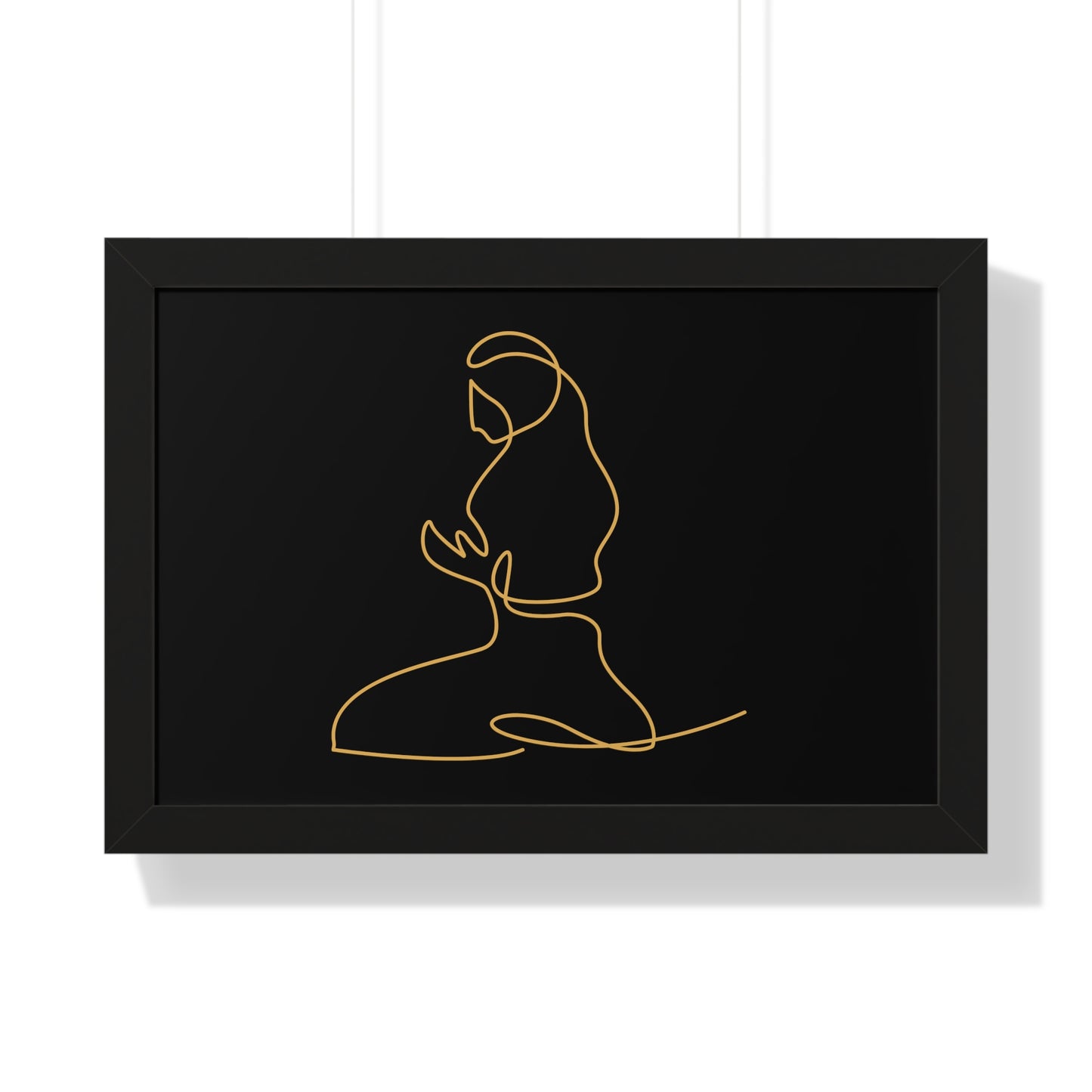 Framed Poster praying, Islam, Islam praying, women praying, Muslim woman, gift, Eid, Ramadan, decor, wall art, minimal art, Islam art