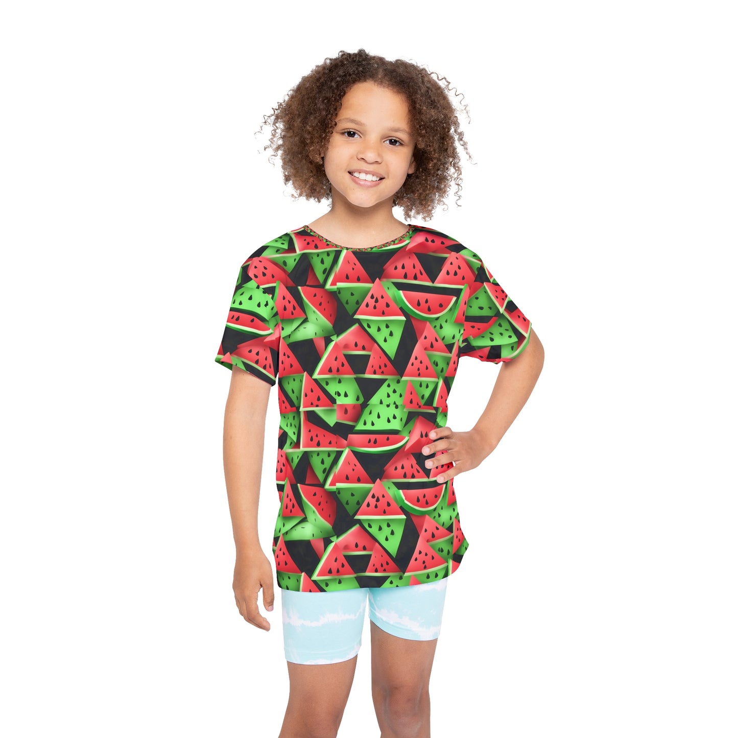 WATERMELON PRINT Kids Sports Jersey (AOP)