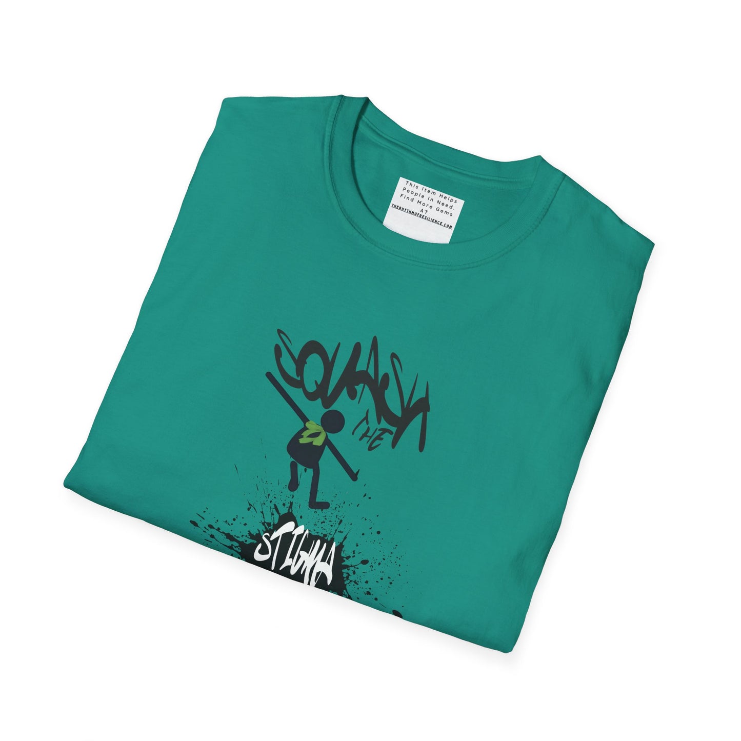 Squash The Stigma. Mental Health Awareness Unisex Softstyle T-Shirt