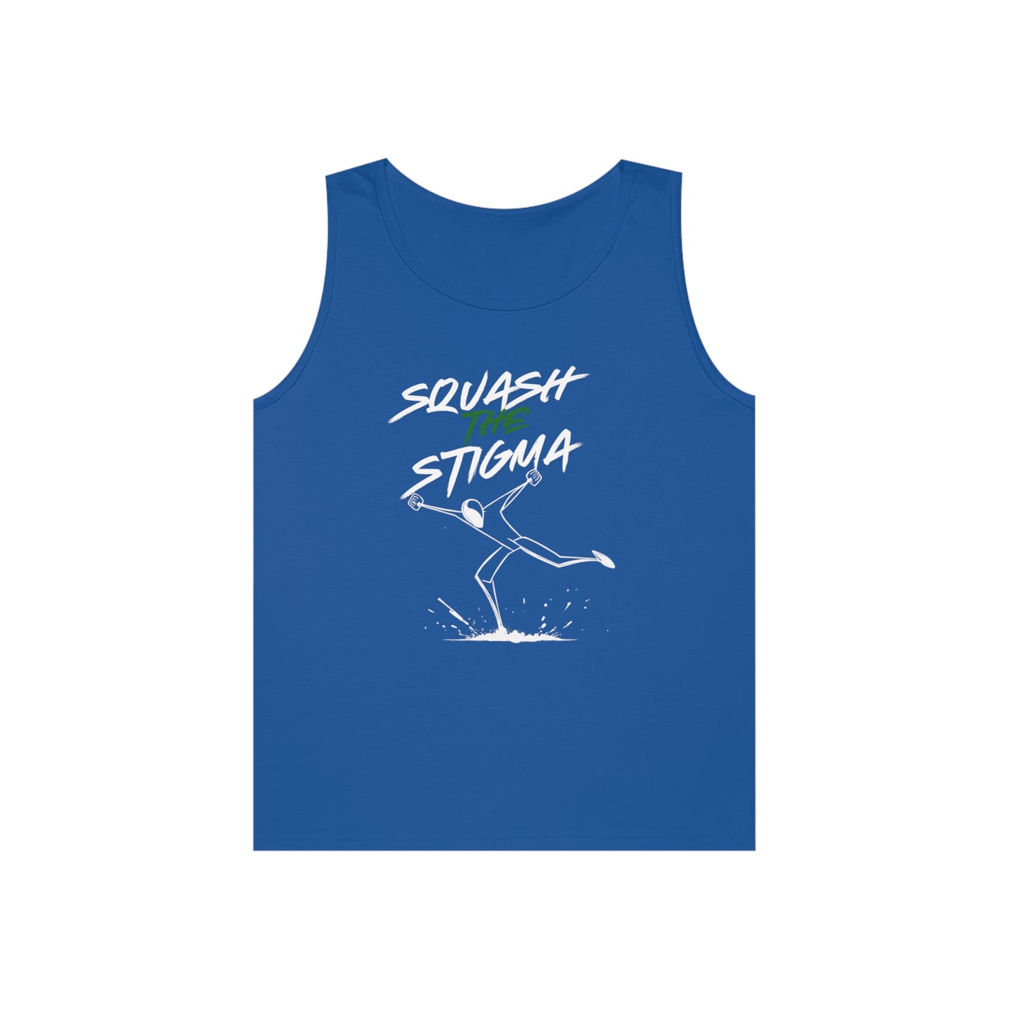 Copy of Squash The Stigma. Mental Health Awareness Unisex Heavy Cotton Tank Top
