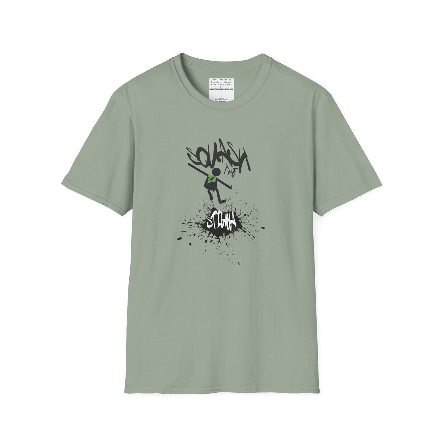 Squash The Stigma. Mental Health Awareness Unisex Softstyle T-Shirt