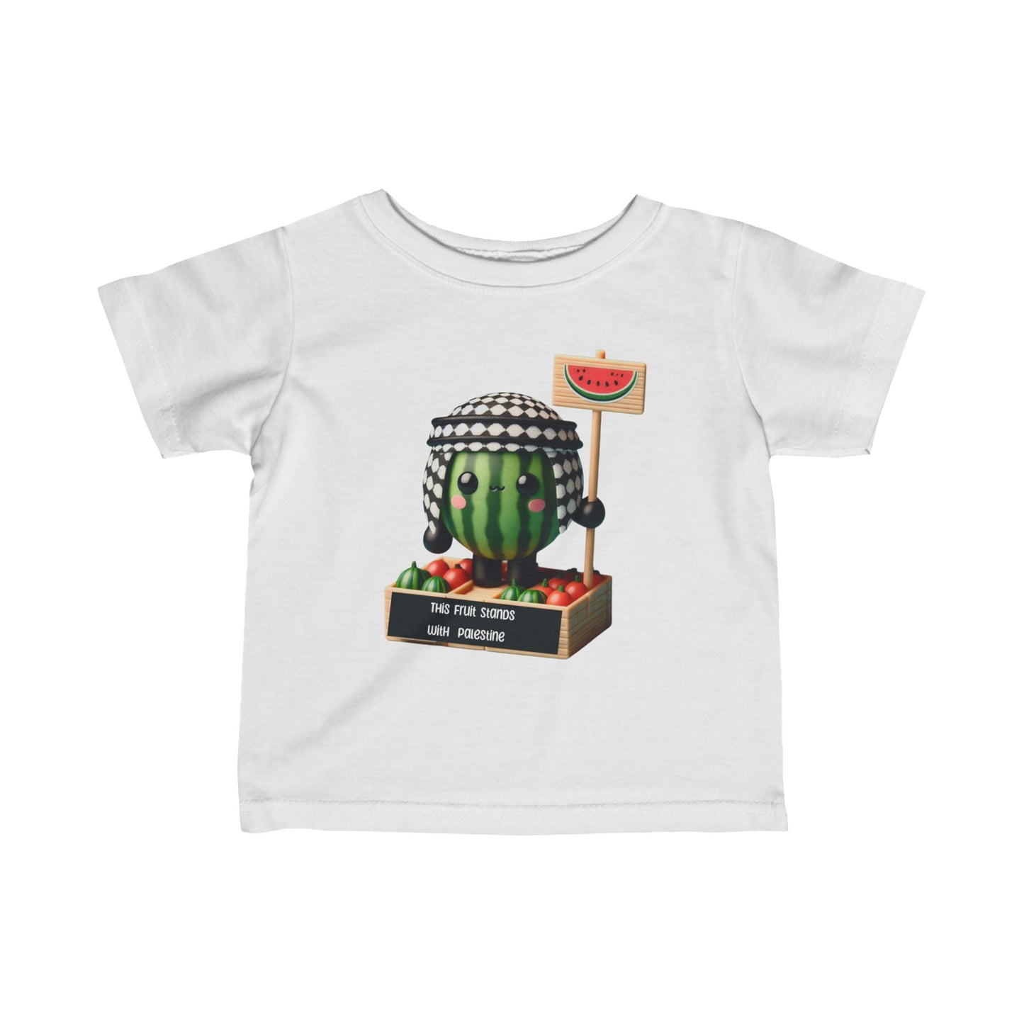 this fruit stands with Palestine watermelon Infant Fine Jersey Tee