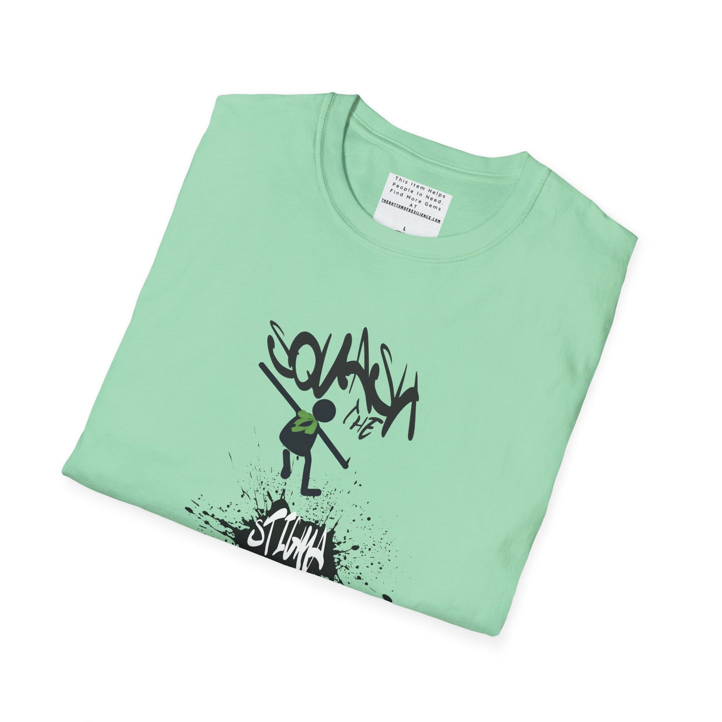 Squash The Stigma. Mental Health Awareness Unisex Softstyle T-Shirt