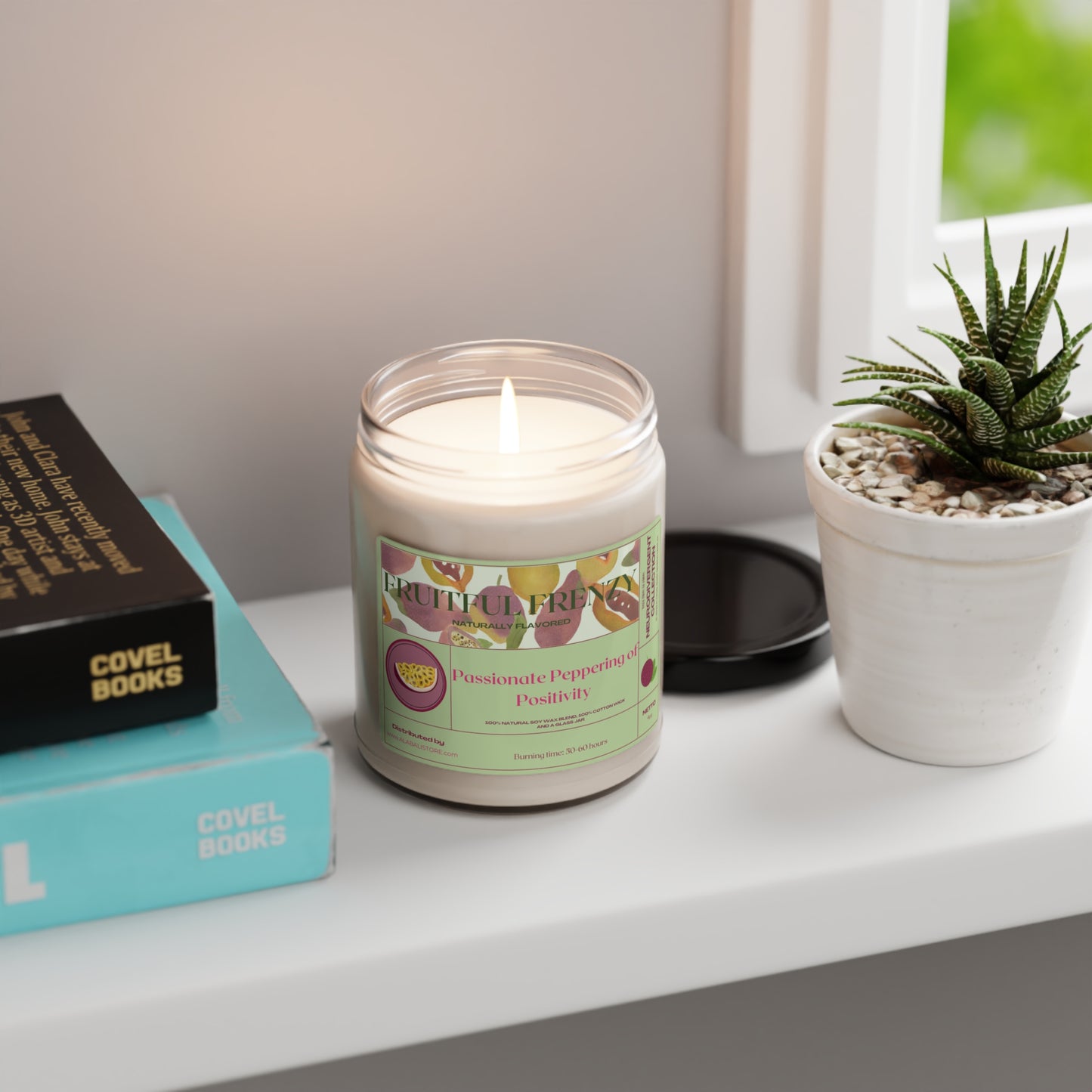 fruitful frenzy Scented Soy 9oz Candle, Mental Heath Awareness