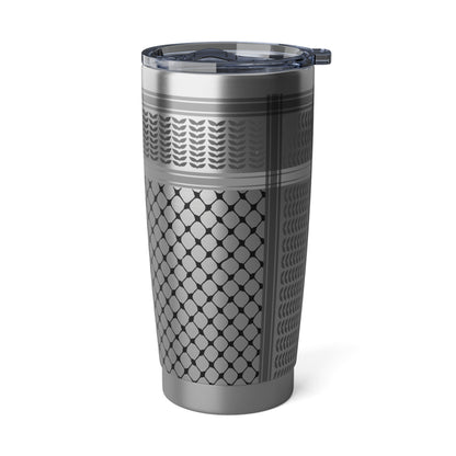 Vagabond 20oz Tumbler, keffiyeh, coffee, tea,  hot drink, cup, Palestine, Arabic