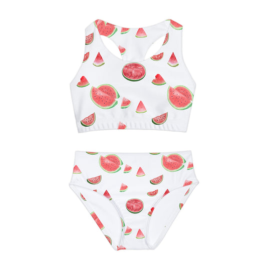 WATERMELON PRINT Girls Two Piece Swimsuit (AOP)