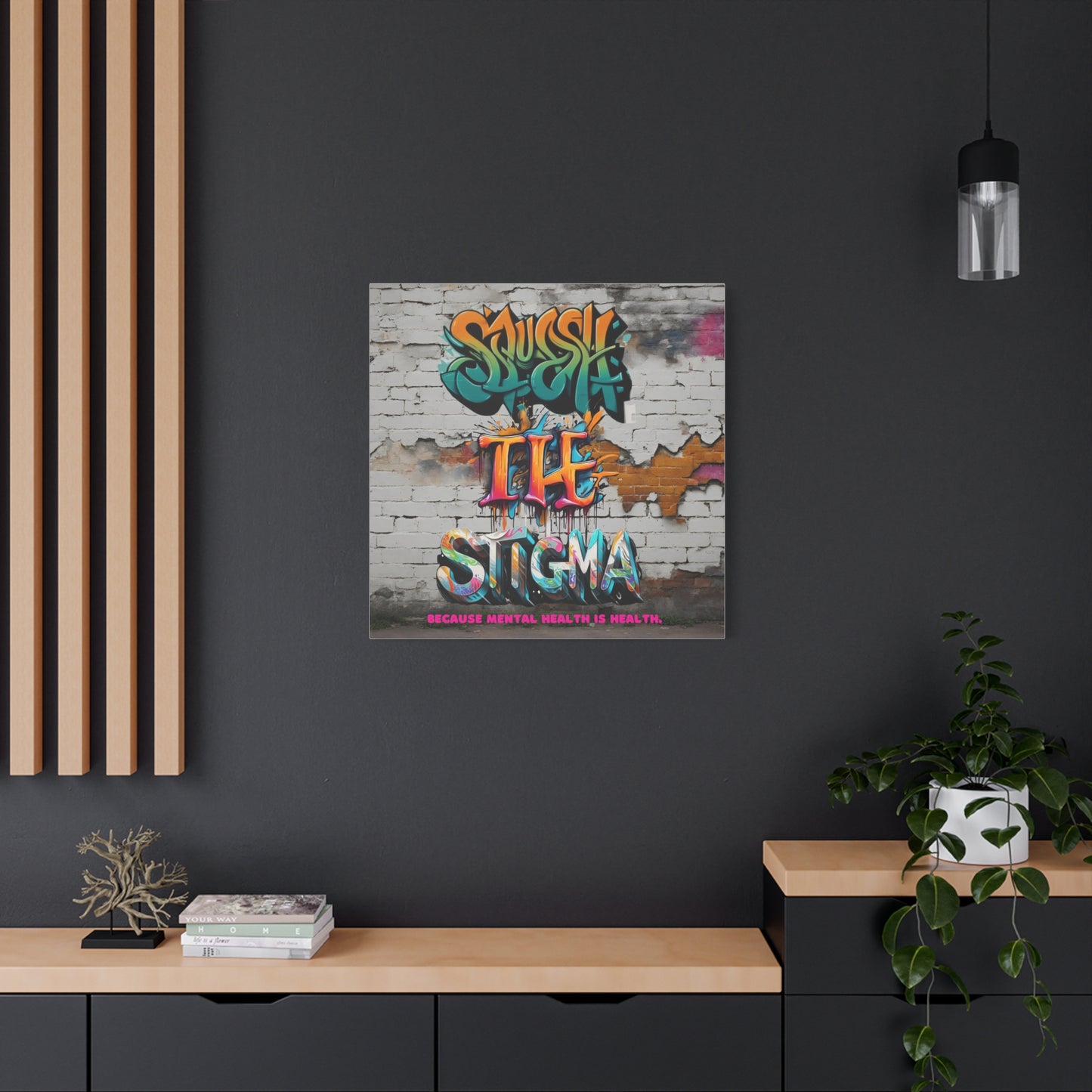 Squash the Stigma, Mental Health Awareness Matte Canvas, Stretched, 1.25"