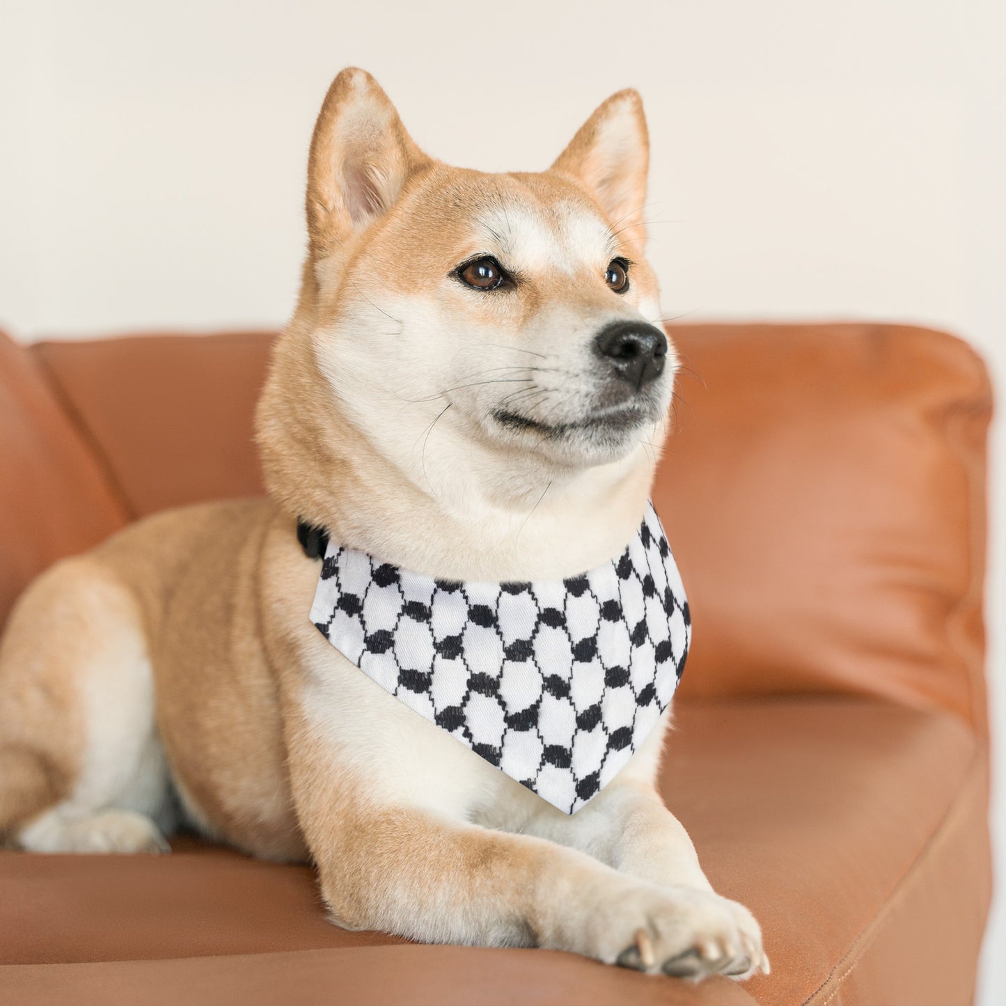 Pet Bandana Collar keffiyeh print