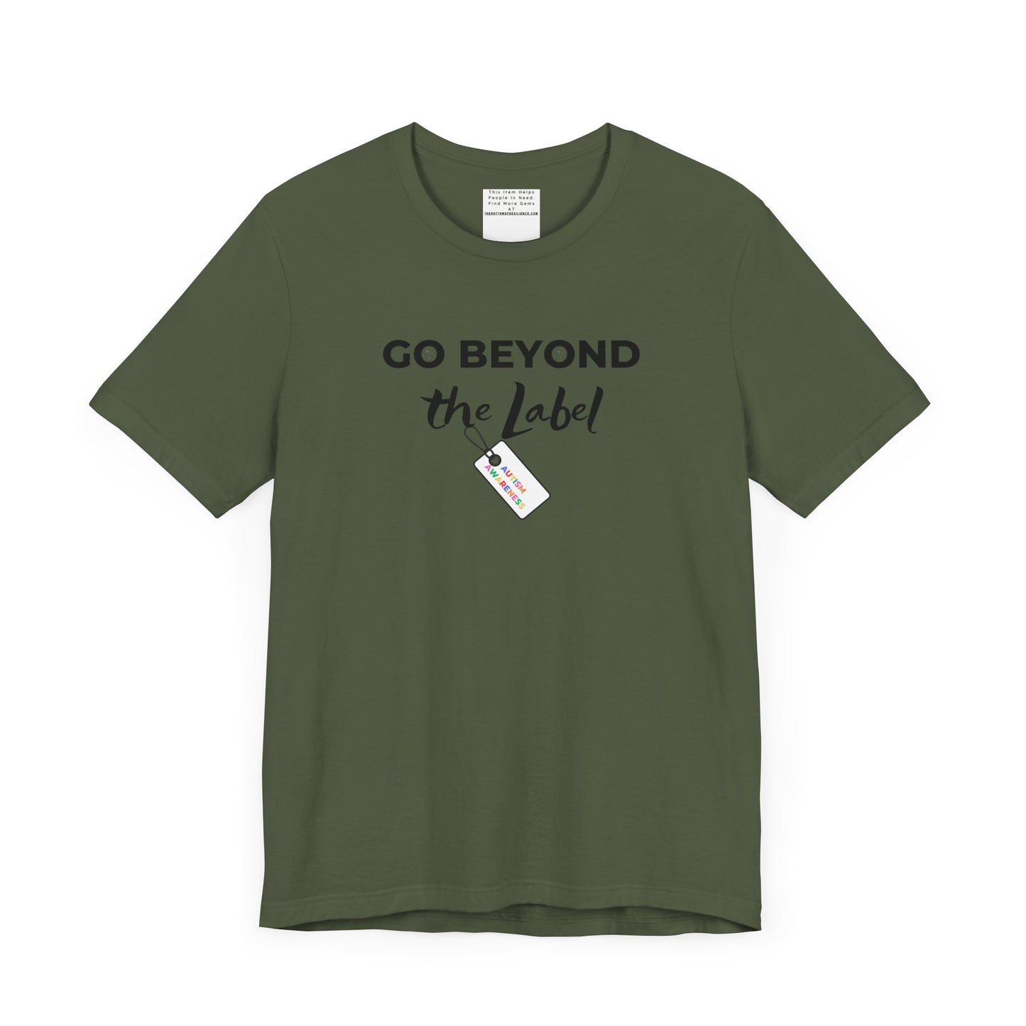 Go beyond the label Unisex Jersey Short Sleeve Tee-mental health awareness month