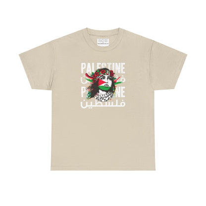 Unisex Heavy Cotton Tee, Palestine Flag, Resist, Arabic, Support the Cause in Style, Kuffiyeh, Keffiyeh, Resistance, Free Palestine