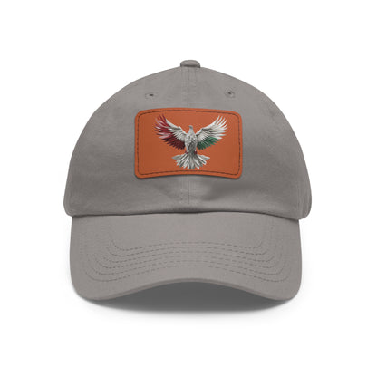 Dad Hat with Leather Patch, Unisex, free bird, Palestine, Resist, Arabic, Support the Cause in Style, Keffiyeh, Resistance, Free Palestine