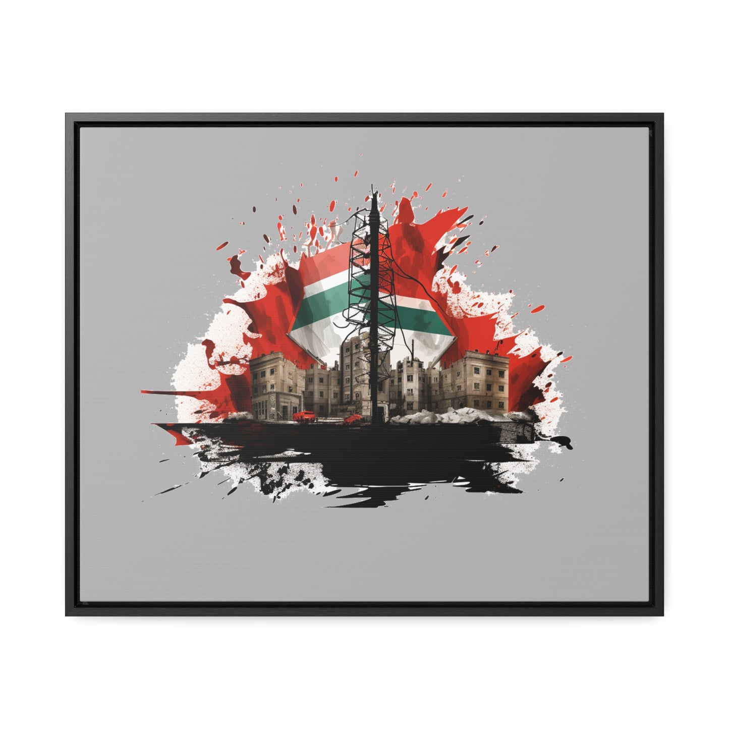 Canvas Wraps, Horizontal Frame, Palestine, Resist, Support the Cause in Style, Keffiyeh, Resistance, Free Palestine, Gaza, Palestine art