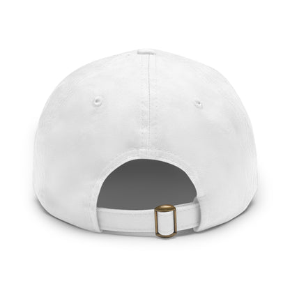 Palestine flag Dad Hat with Leather Patch (Round)