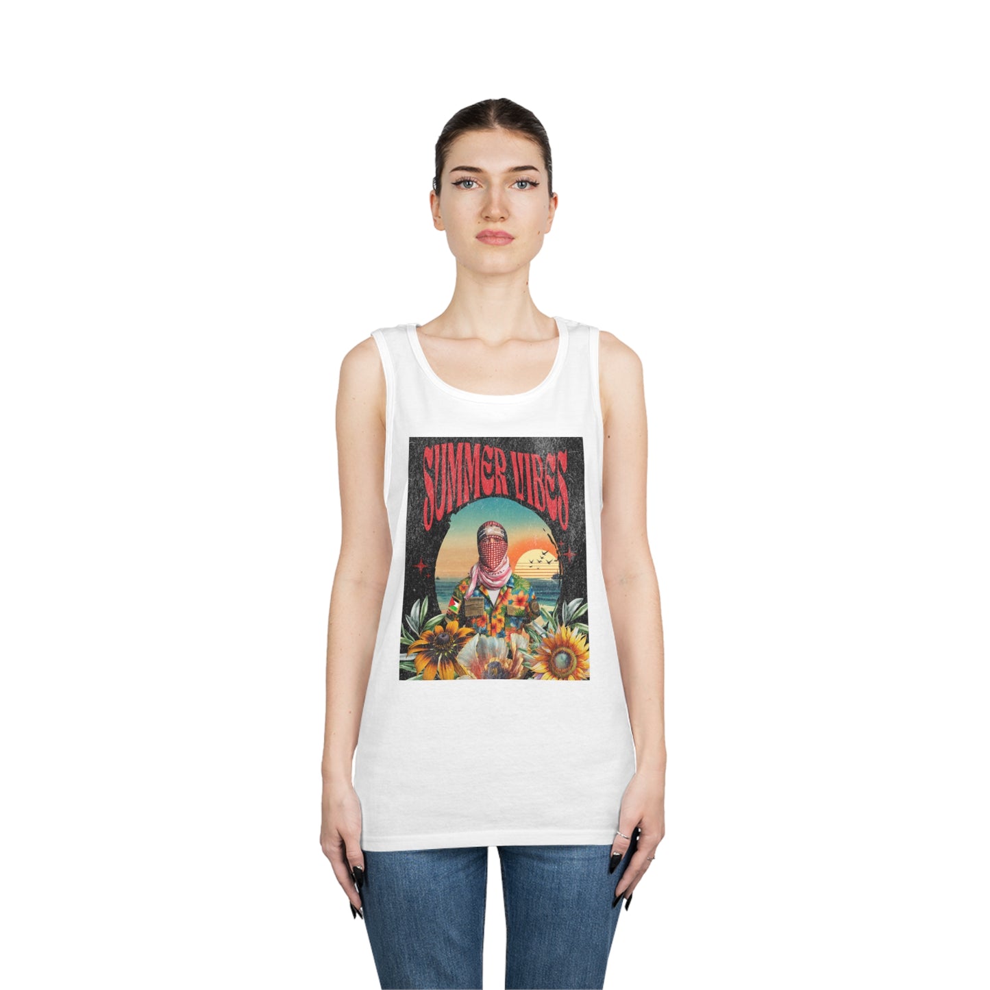 Summer Vibes Unisex Heavy Cotton Tank Top