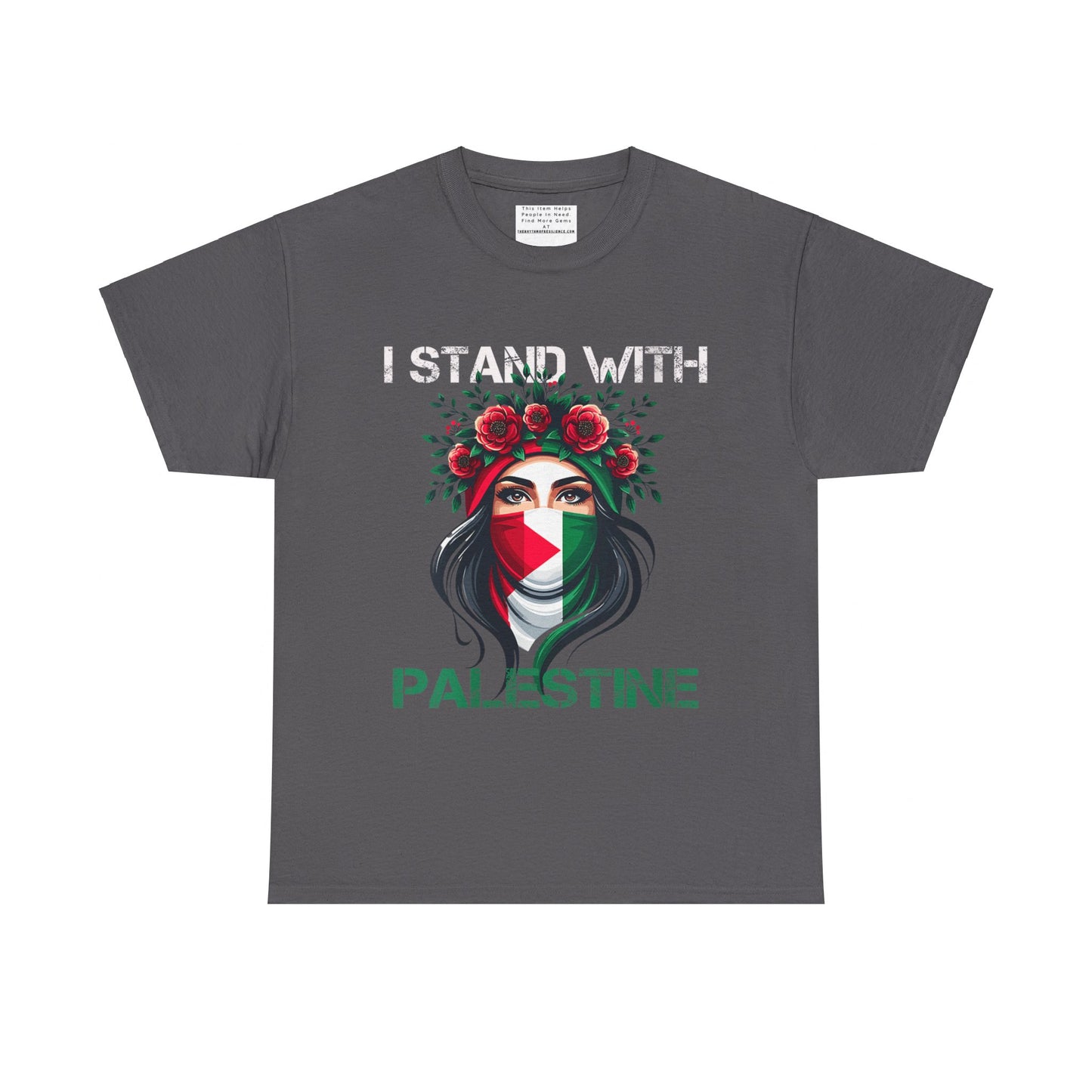 Unisex Heavy Cotton Tee, Palestine Flag, Resist, Arabic, Support the Cause in Style, Kuffiyeh, Keffiyeh, Resistance, Free Palestine, Gaza