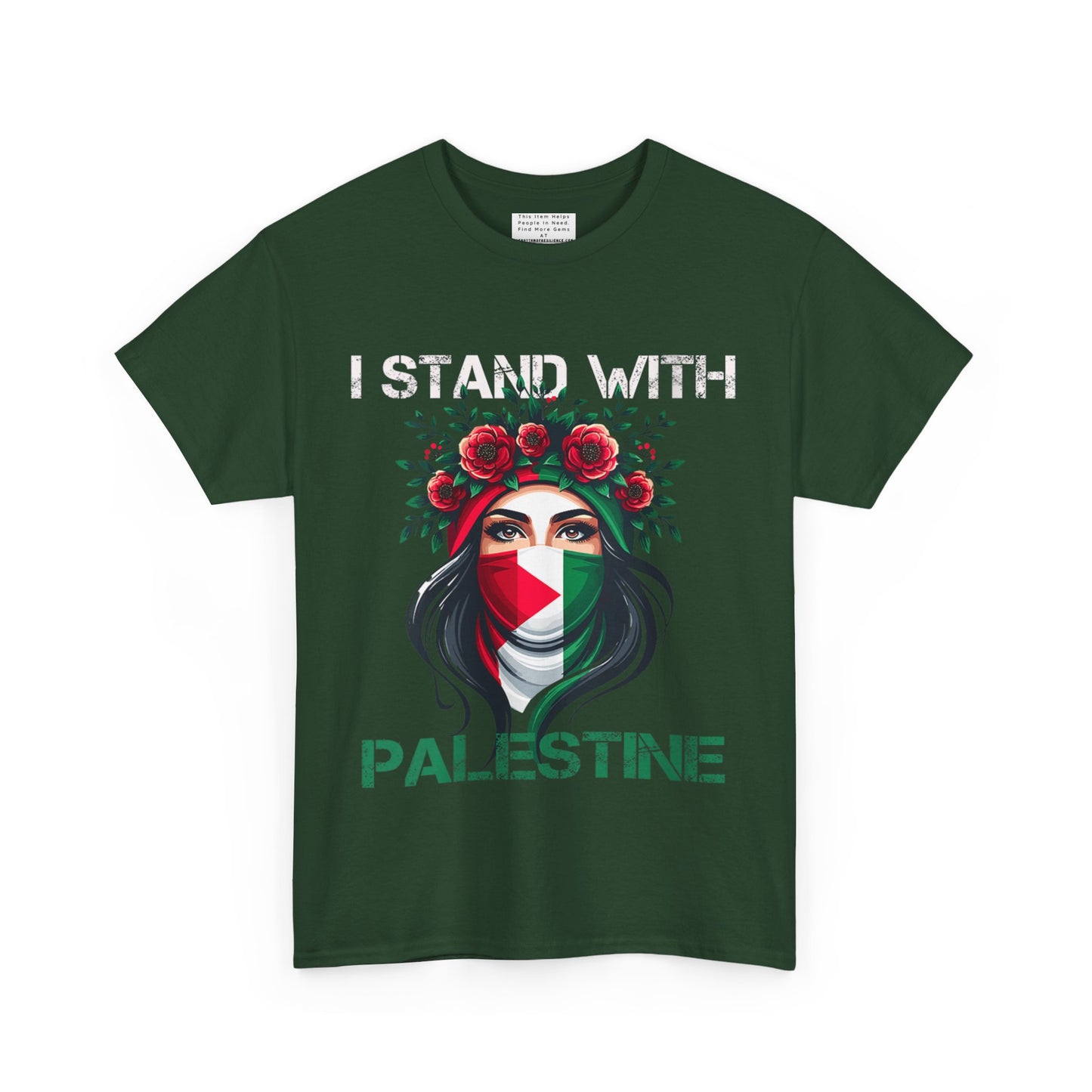 Unisex Heavy Cotton Tee, Palestine Flag, Resist, Arabic, Support the Cause in Style, Kuffiyeh, Keffiyeh, Resistance, Free Palestine, Gaza