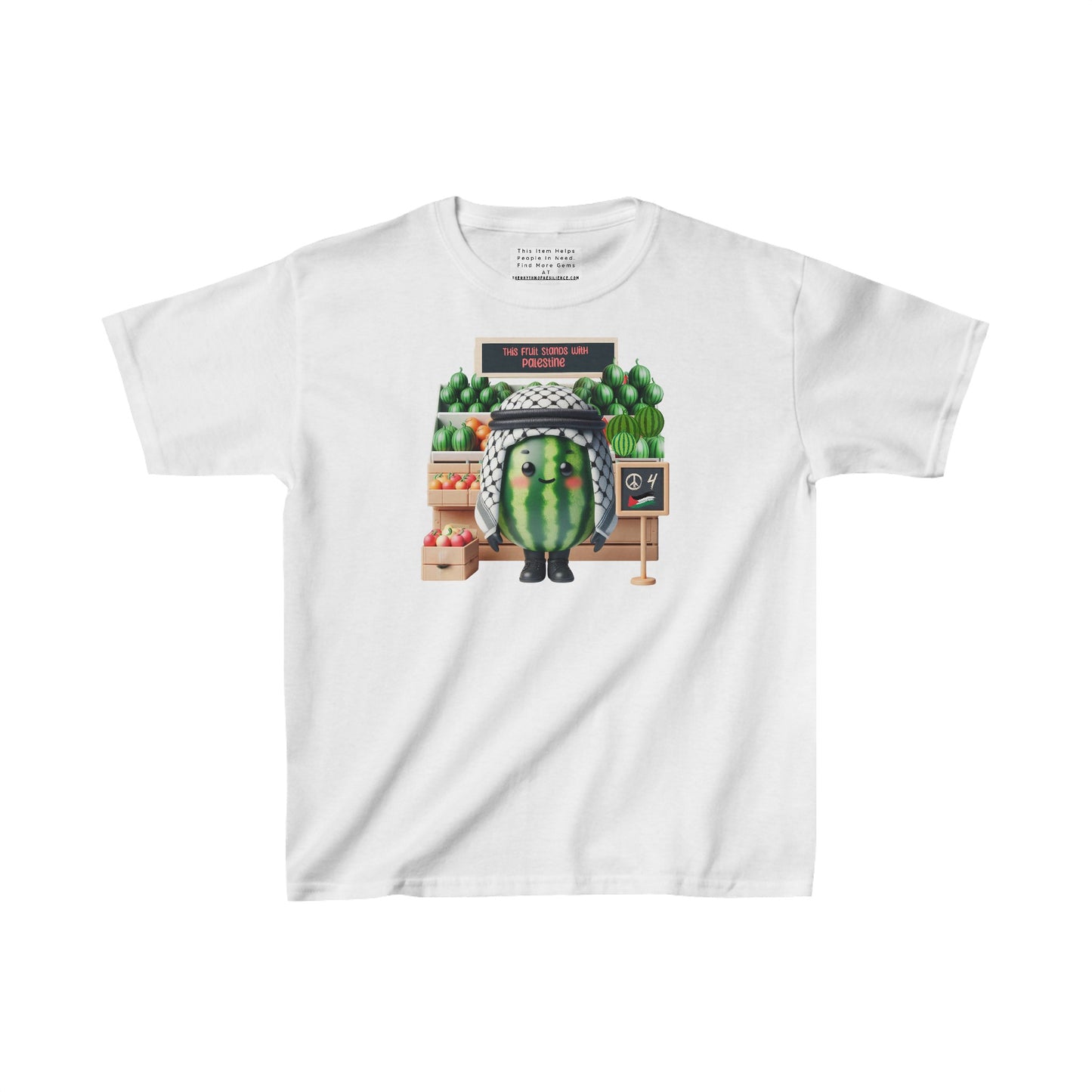 Watermelon  Heavy Cotton™ Tee stand with Palestine