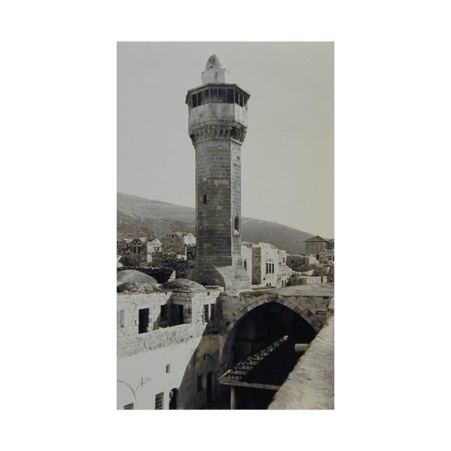 Palestine's Great Mosque of Nablus Vintage photo Matte Vertical Posters