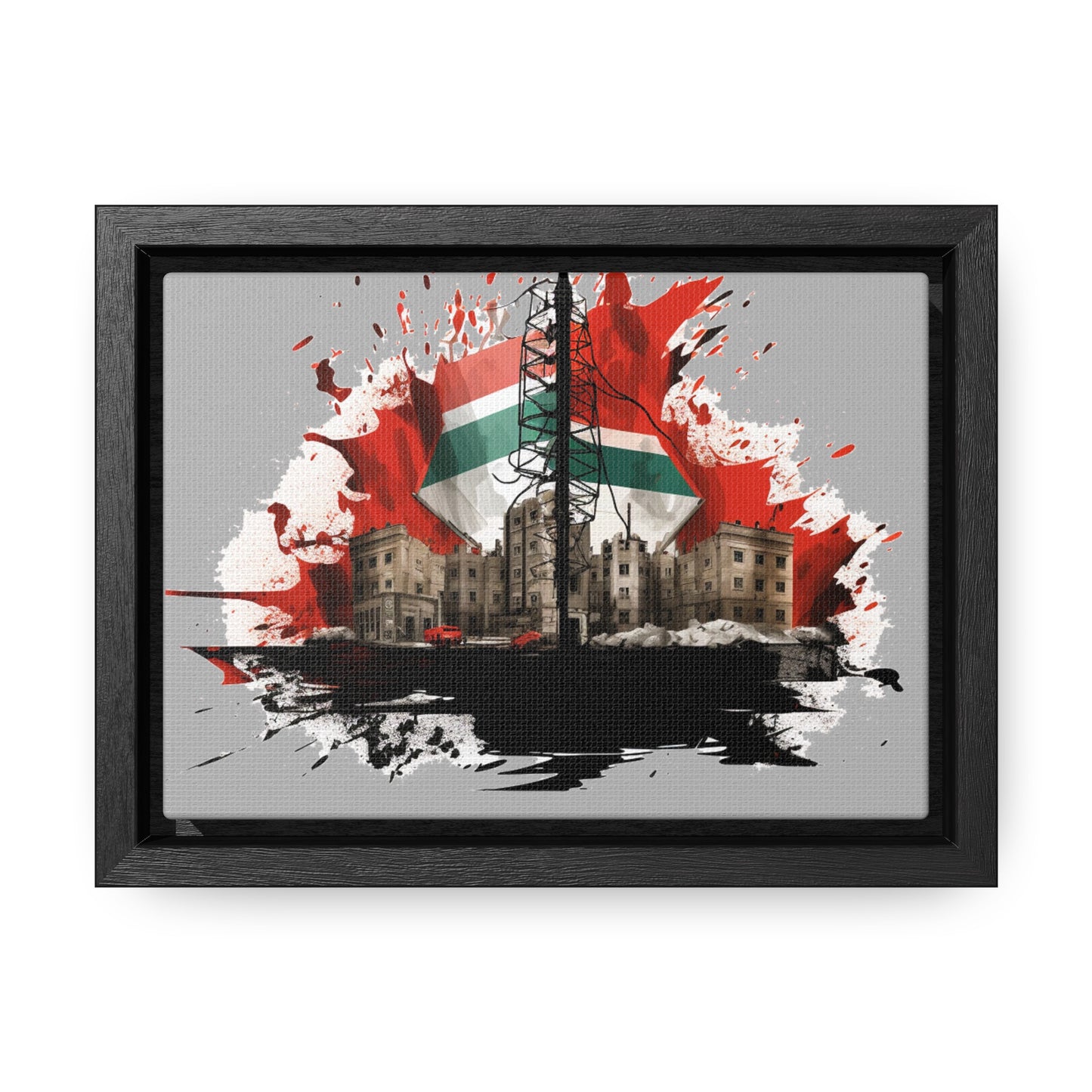 Canvas Wraps, Horizontal Frame, Palestine, Resist, Support the Cause in Style, Keffiyeh, Resistance, Free Palestine, Gaza, Palestine art