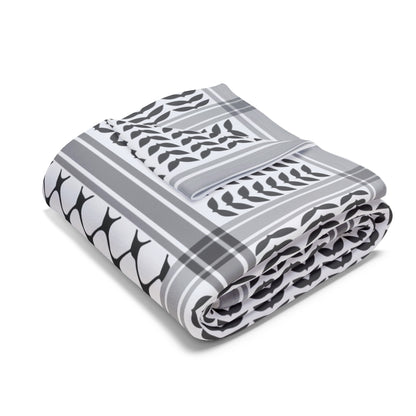 Arctic Fleece Blanket, Palestine, Arabic home comfortable decor shemagh keffiyeh