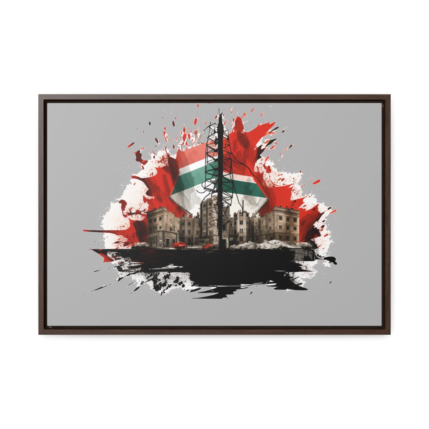 Canvas Wraps, Horizontal Frame, Palestine, Resist, Support the Cause in Style, Keffiyeh, Resistance, Free Palestine, Gaza, Palestine art