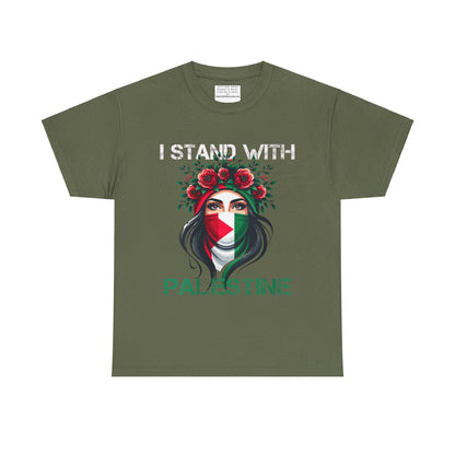 Unisex Heavy Cotton Tee, Palestine Flag, Resist, Arabic, Support the Cause in Style, Kuffiyeh, Keffiyeh, Resistance, Free Palestine, Gaza